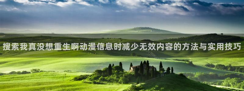 汗汗漫画网页版在线阅读:搜索我真没想重生啊动漫信息时减少无效内容的方法与实用技巧配图